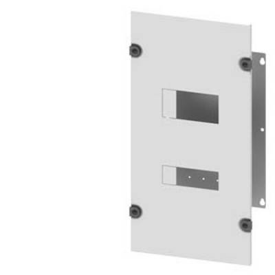 A rectangular metal plate with two rectangular cut-outs, suitable for mounting on a wall.