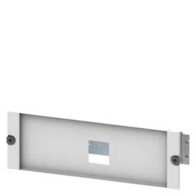 Metal component with a rectangular shape, side-mountable elements, and a central recess, likely for technical applications.