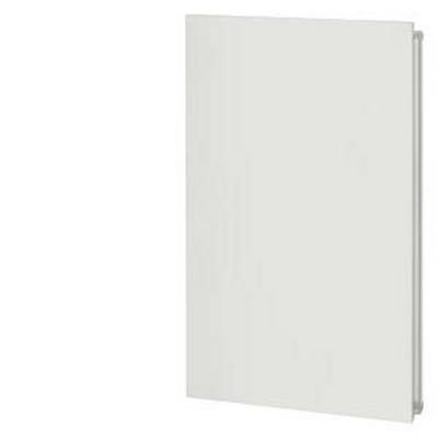 White, rectangular cupboard door with a smooth surface.