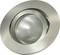 A silver LED recessed spotlight with a round, modern design. Ideal for installation in ceilings for targeted lighting.