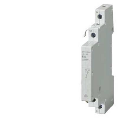 An electrical relay in a slim design, grey in colour, with terminal connections on the top and bottom sides, suitable for DIN rail mounting.