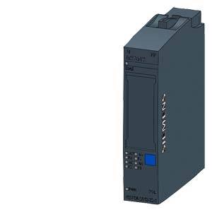 A grey Siemens SIMATIC S7 control unit, depicted vertically, with connections at the top.