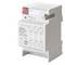 Siemens electrical device with multiple connections and switches, labelled with 'Phys. Ad.', plug-in options and KNX logo.