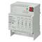 Grey Siemens KNX 8-channel switching actuator module with multiple control buttons and LED indicators for building automation.