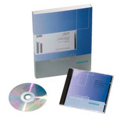 'Simatic Software Packaging and CD from Siemens' - A box, a CD in a case, and a single CD on a white background.