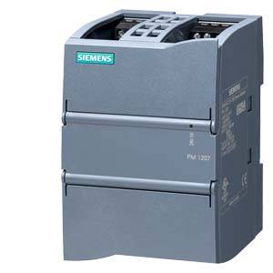 A grey Siemens control unit, model 'PM 1207'. It is a technical device for controlling industrial processes.