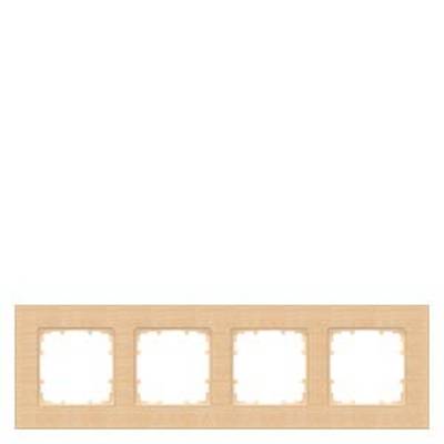 A simple, rectangular object with four equally sized, empty cutouts side by side.
