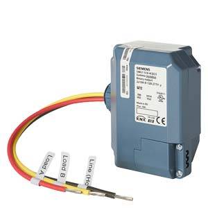 An electrical device with a Siemens logo, nameplate, and several cables in red, yellow, and black. It appears to be part of a control system.