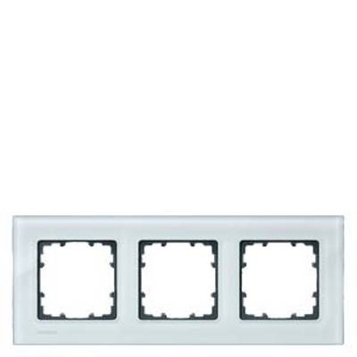 Triple socket cover in white, provides space for three power sockets.