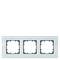 Triple socket cover in white, provides space for three power sockets.