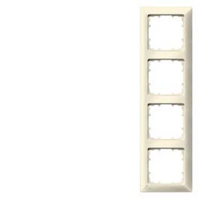 'A square, white, four-part frame without an insert, designed for wall mounting.'
