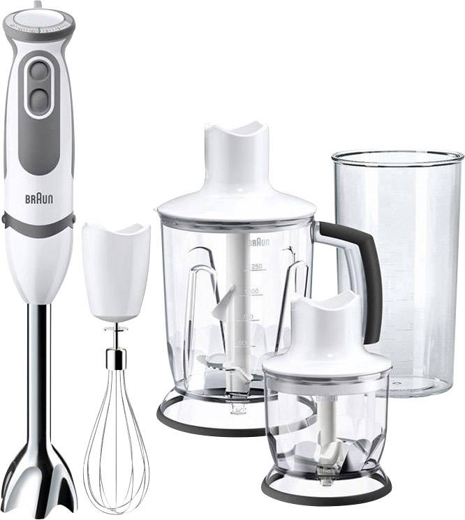 Interesse Betsy Trotwood Som svar på Braun Vario MQ 5045 Hand-held blender 750 W with ice crusher, with mixing  jar, with blender attachment, Whisk attachment | Conrad.com