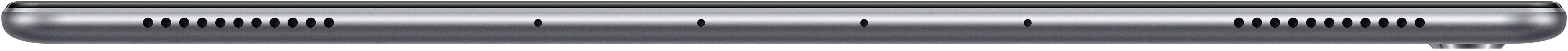 A black charcoal filter with a round, elongated shape and ventilation slots along the top surface.
