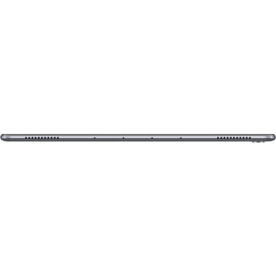 A black charcoal filter with a round, elongated shape and ventilation slots along the top surface.
