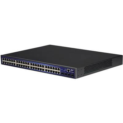 A network switch with 48 Ethernet ports and 4 SFP ports, suitable for connecting multiple devices in a network.
