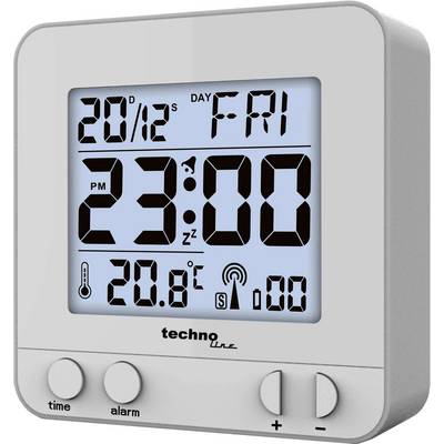 Digital alarm clock shows date '20/12', day of the week 'Fri' and time '23:00'. Temperature display reads '20.8°C'.