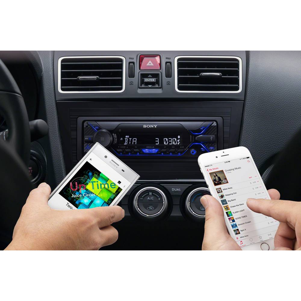 SONY Black Bluetooth Handsfree Car Stereo DAB + Tuner, 55 W, 12 V, 4.0  Channels
