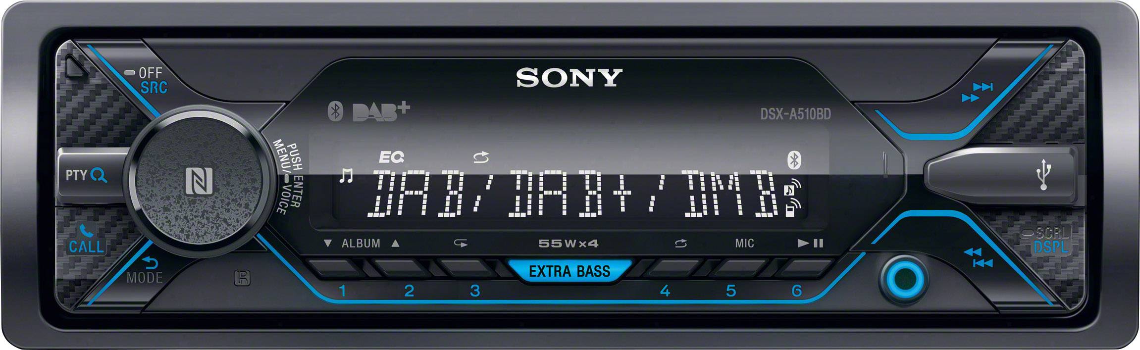 Sony DSX-A510KIT Autoradio DAB+ Tuner, Bluetooth