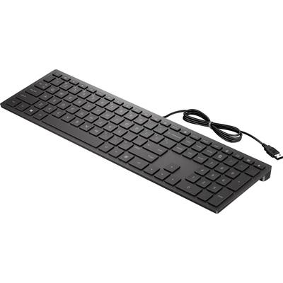 HP Pavilion 300 USB Keyboard German, QWERTZ Black  