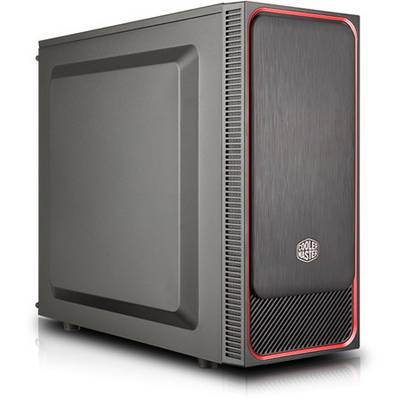   Cooler Master  MasterBox E500L  Midi tower  PC casing    Black, Red  Built-in fan
