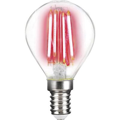 LightMe LM85310 LED (monochrome) EEC G (A - G) E14 Teardrop shape 4 W Red  (Ø x L) 45 mm x 78 mm Filament 1 pc(s)