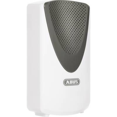 White, rectangular motion sensor with a black sensor field and the 'ABUS' logo underneath, designed for indoor security.