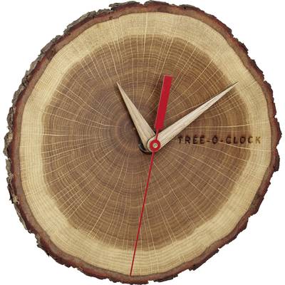 Image of TFA Dostmann 60.3046.08 Quartz Wall clock 172 mm x 180 mm x 40 mm Oak, Wood Real wood