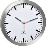 Analogue radio wall clock with aluminum frame