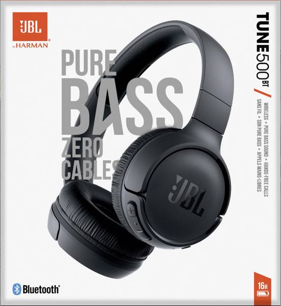JBL Tune 500 BT Bluetooth® (1075101) Headphones On-ear Headset ...