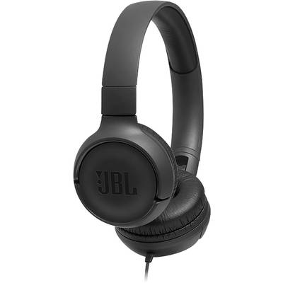 JBL Tune 500   On-ear headphones Corded (1075100)  Black  Foldable, Headset