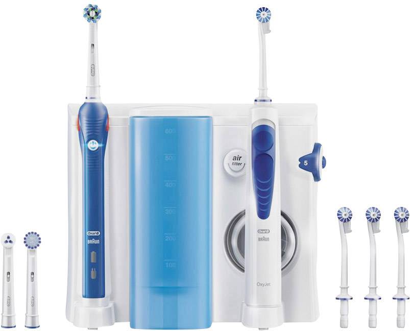 scannen in de rij gaan staan spek Oral-B Pro 2000 + OxyJet 80311065 Electric toothbrush, Oral irrigator  White, Dark blue | Conrad.com
