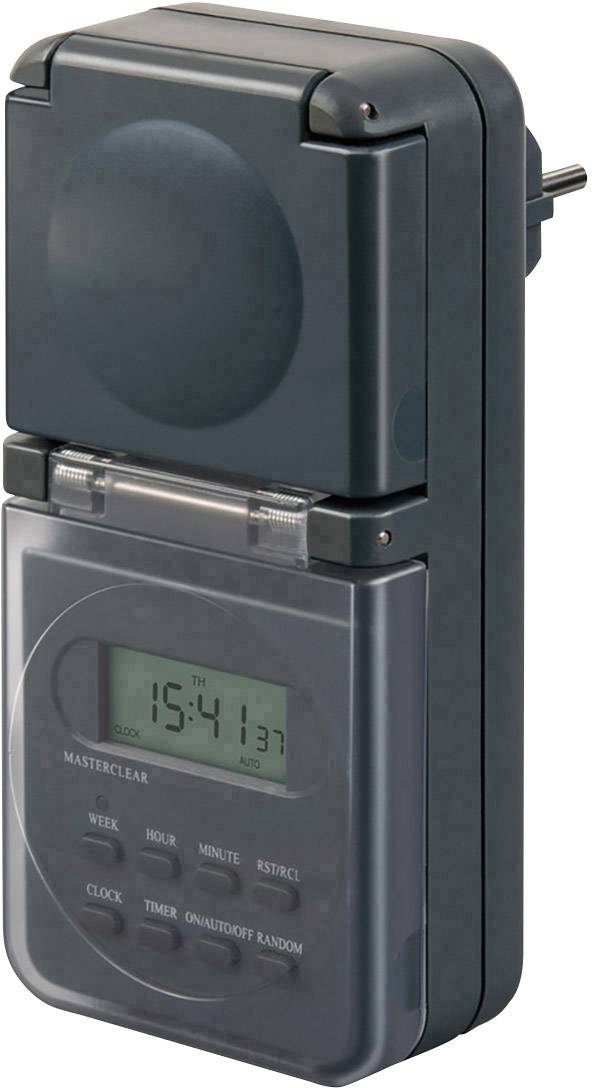 Brennenstuhl 1506706 Timer/power strip digital 7 day mode IP44 Programmable ON/OFF settings , Daylight savings control, RND mode