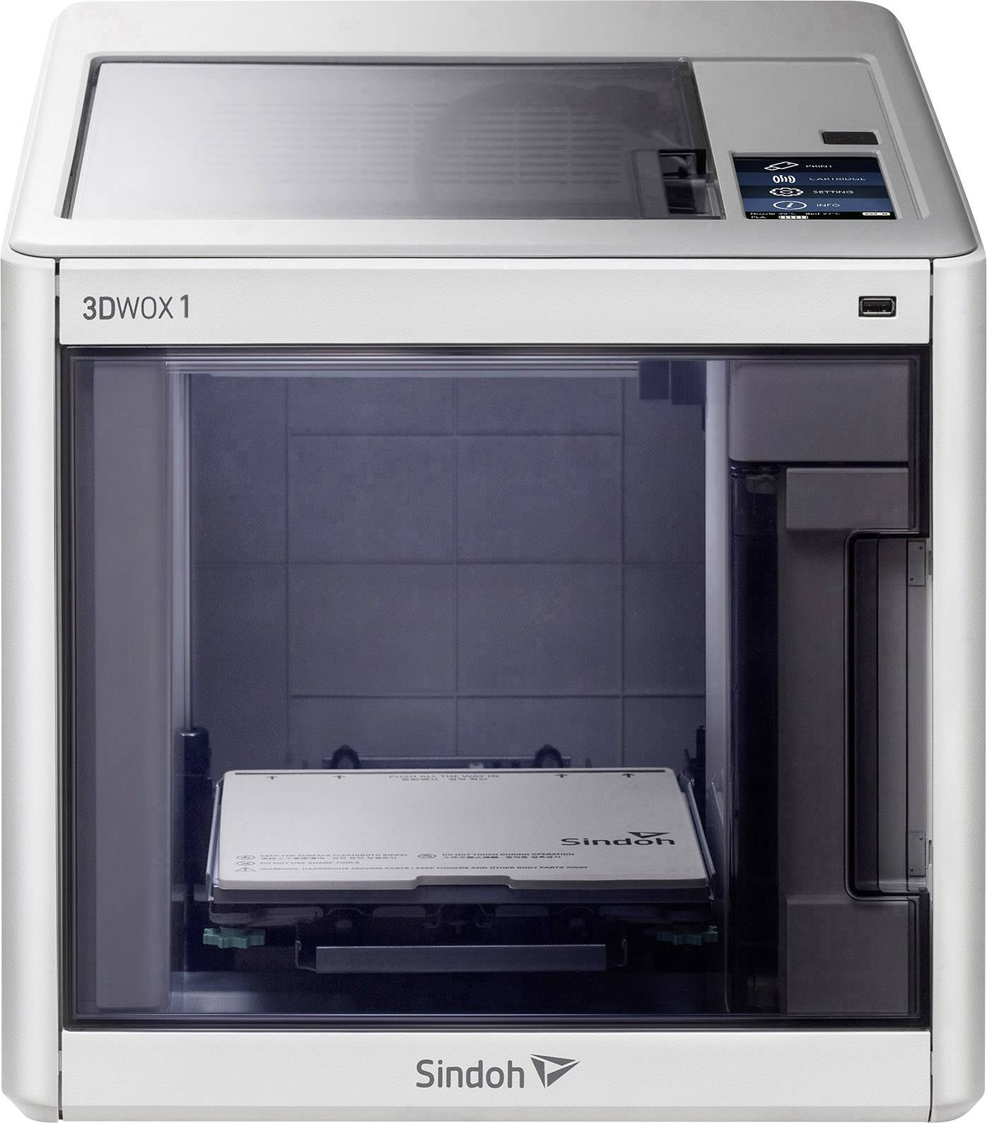 Sindoh 3DWOX 1 3D printer 5 colour touchscreen, Built-in camera, Bendable hotbed tray, incl. software