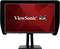 A computer monitor with a red background displays the 'ViewSonic' logo with three colourful birds to the right of it.