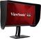 The pictured monitor displays the ViewSonic logo against a red background and features side glare shields.