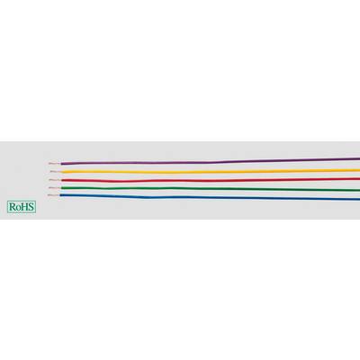 Five colourful wires (purple, yellow, red, green, blue) placed side by side with 'RoHS' logo in the bottom left, indicating compliance.