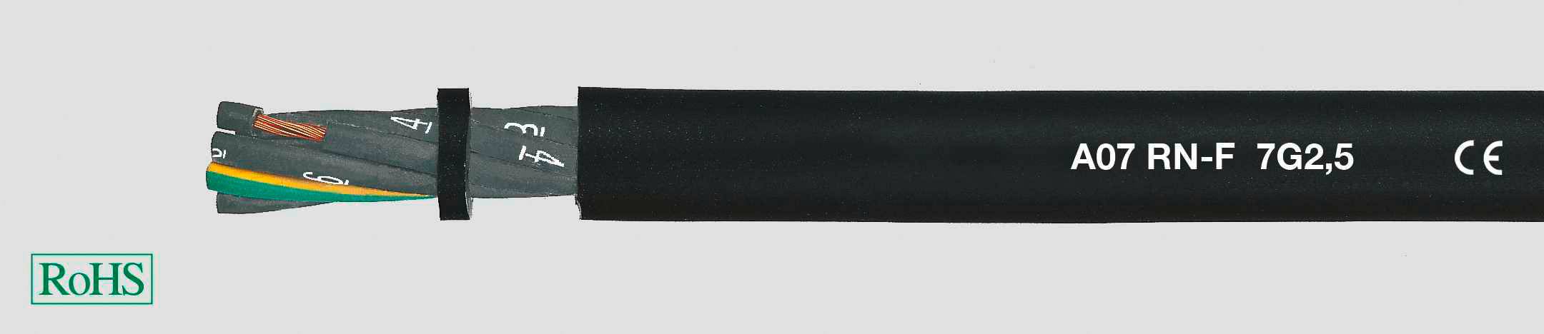Helukabel 37080-100 Rubber flexible cable A07RN-F 3 x 1.50 mm² Black 100 m