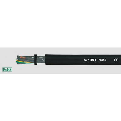Black cable model 'A07 RN-F 7G2.5' with exposed coloured wires. RoHS and CE markings visible on the left and right.