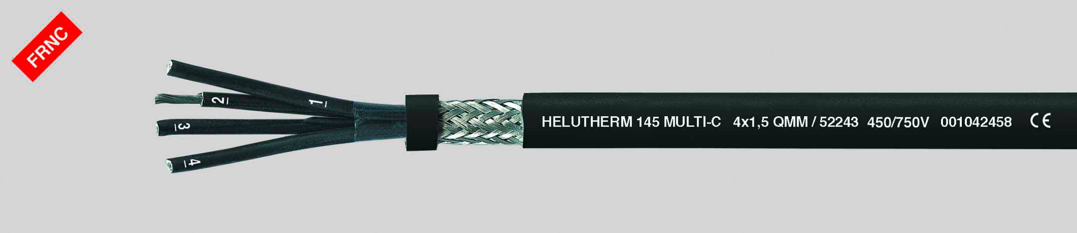Helukabel HELUTHERM 145 Multi-C High-temperature cable 3 x 0.50 mm² Black 52200-100 100 m