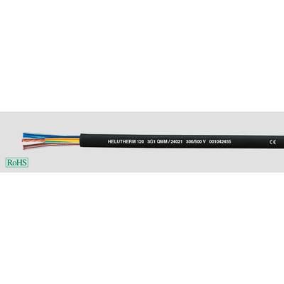 Helukabel HELUTHERM® 120 High-temperature cable 2 x 0.50 mm² Black 24002-100 100 m