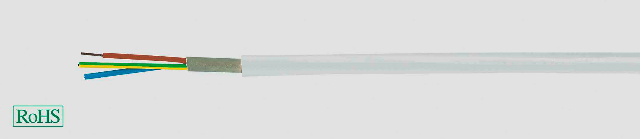 Helukabel 39074-100 Electrical wiring NYM-J 3 G 4 mm² Grey-white (RAL 7035) 100 m