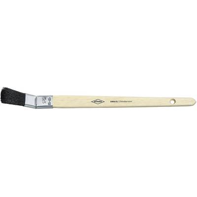 Flat brush with a wooden handle and black bristles, suitable for painting or dusting small areas. 'BMW3' is printed on the handle.