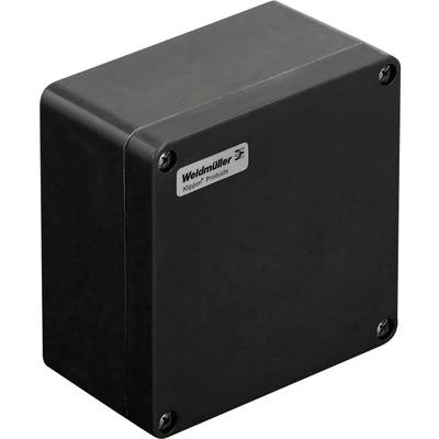 Black rectangular enclosure with Weidmüller logo on the top surface; used for electrical or electronic applications.