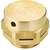 A hexagonal brass cable gland with engravings on the top surface, manufactured by Peppers UK.