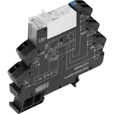 Multi-terminal relay coupler with technical specification markings, used for electrical control systems.