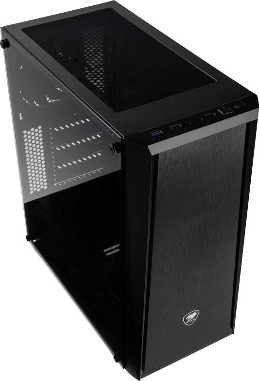 Cougar Mx340 Midi Tower Pc Casing Game Console Casing Black Built In Fan Window Dust Filter Conrad Com