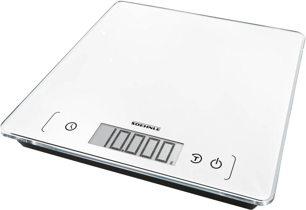 Soehnle KWD Page Comfort 400 Kitchen scales Digital Weight range=10 kg White 220 x 220 x 18