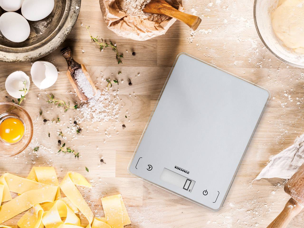Soehnle KWD Page Comfort 100 Digital kitchen scales Weight range=5 kg Grey 210 x 160 x 18-5