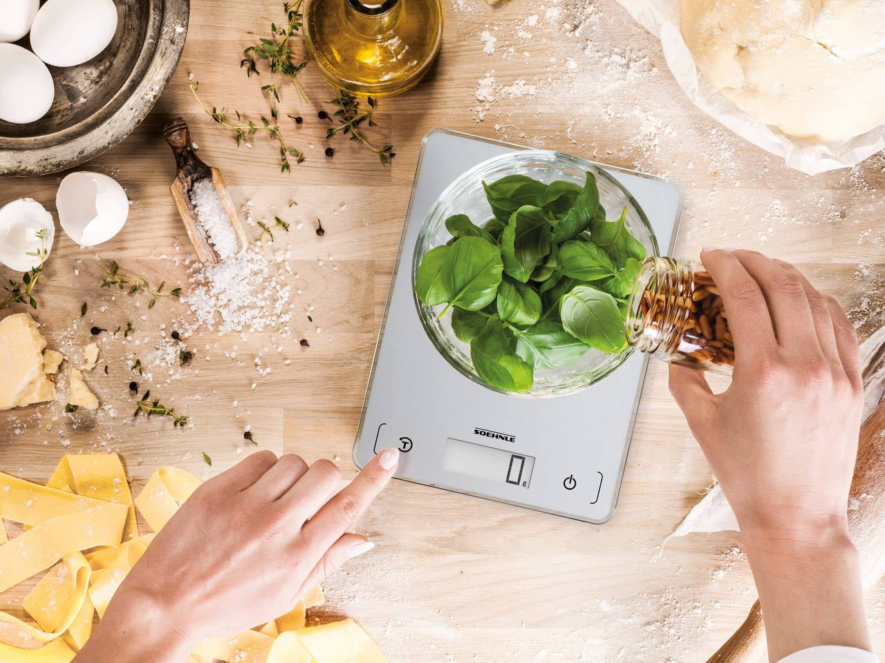 Soehnle KWD Page Comfort 100 Digital kitchen scales Weight range=5 kg Grey 210 x 160 x 18-11