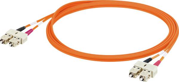 Weidmüller 8876360100 Fibreglass FO Cable 10.00 m Orange [1x SC plug - 1x SC plug]  Multimode OM1